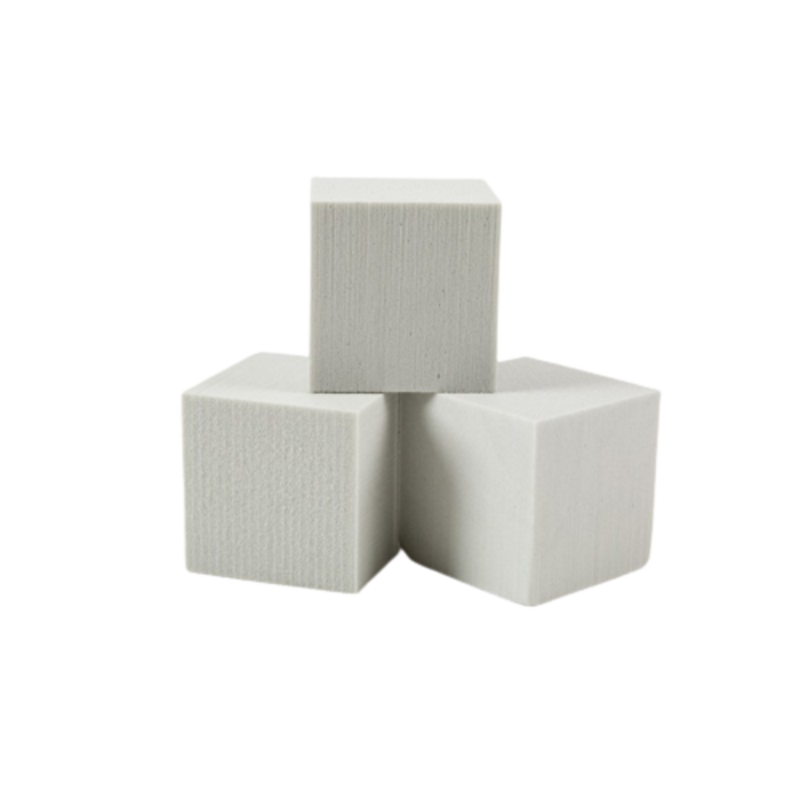 Cube 10 cm sans base OASIS® RAINBOW® FOAM argent