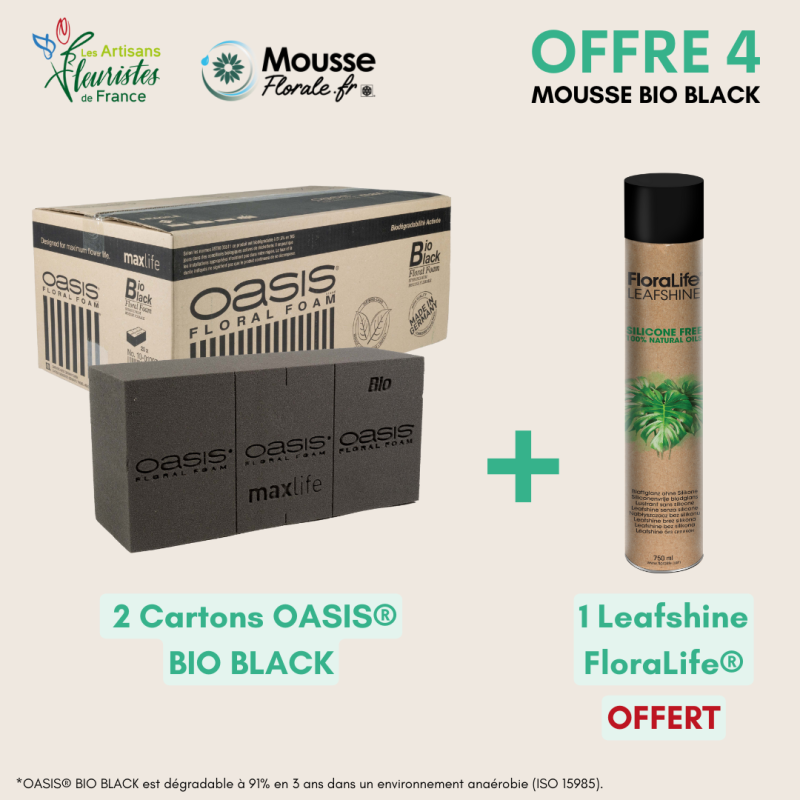 Offre AFDF 4 Mousse OASIS® BIO BLACK